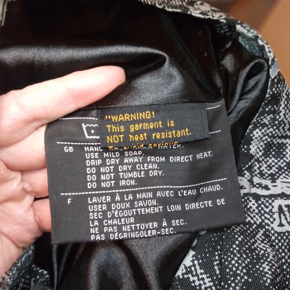 Harley-Davidson News Print Patterned Black & Gray Moto Jacket - Picture 12 of 16